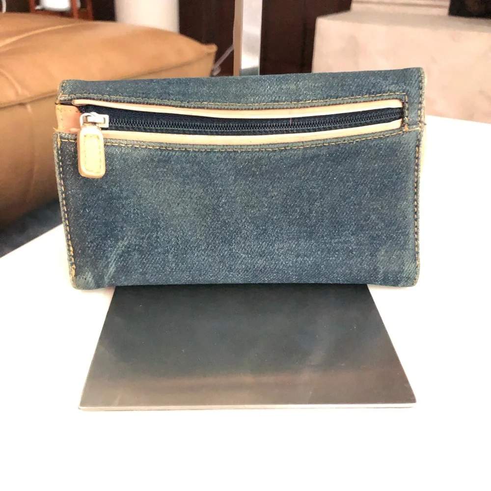 Dior Blue Denim 'Saddle' Wallet